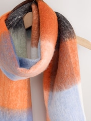 Orange Checked Heavyweight Blanket Scarf - Image 2 of 3