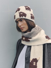 Ecru Hamish Heavyweight Scarf - Image 5 of 8