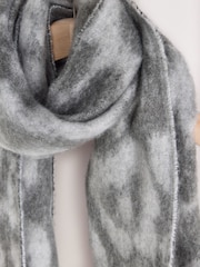 Grey Leopard Heavyweight Blanket Scarf - Image 6 of 7