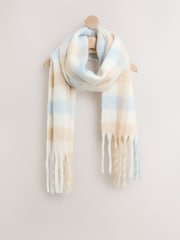 Camel/Blue Checked Heavyweight Blanket Scarf - Image 1 of 3