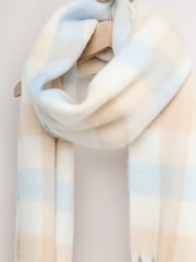 Camel/Blue Checked Heavyweight Blanket Scarf - Image 2 of 3