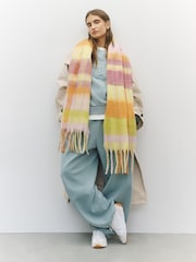 Yellow Check Heavyweight Blanket Scarf - Image 2 of 6
