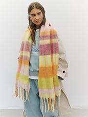 Yellow Check Heavyweight Blanket Scarf - Image 3 of 6