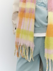 Yellow Check Heavyweight Blanket Scarf - Image 5 of 6