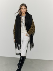 Black Heavyweight Blanket Scarf - Image 3 of 9