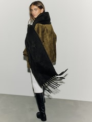 Black Heavyweight Blanket Scarf - Image 4 of 9