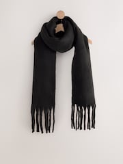 Black Heavyweight Blanket Scarf - Image 7 of 9