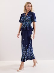 Phase Eight Blue Safa Floral Blouse - Image 3 of 7