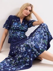 Phase Eight Blue Safa Floral Blouse - Image 5 of 7