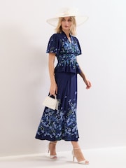 Phase Eight Blue Safa Floral Blouse - Image 6 of 7