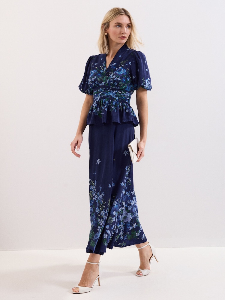 Phase Eight Blue Maeve Floral Skirt - Image 1 of 7
