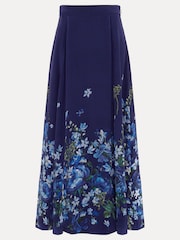Phase Eight Blue Maeve Floral Skirt - Image 7 of 7