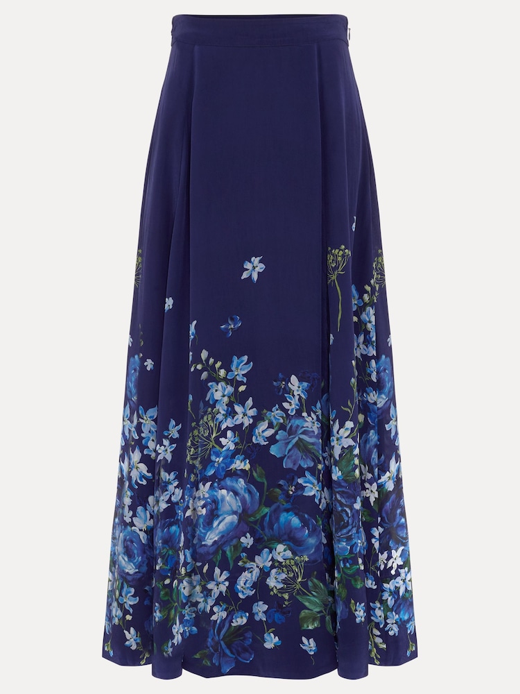 Phase Eight Blue Maeve Floral Skirt - Image 7 of 7