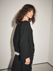 Black Tie Front Lightweight Jacket - Image 4 of 6