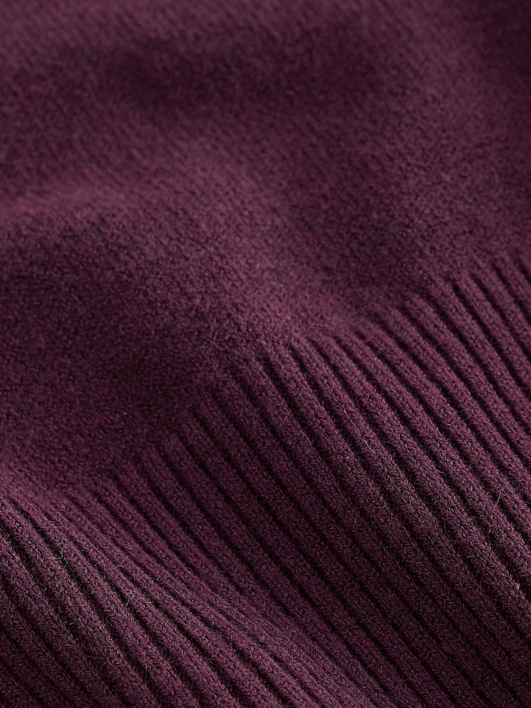 Bordowy - Tank Roll Neck Cover-Up - Obraz 2 z 3