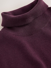 Bordowy - Tank Roll Neck Cover-Up - Obraz 3 z 3