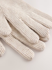 Ecru Ribbed Gloves - Image 3 of 3