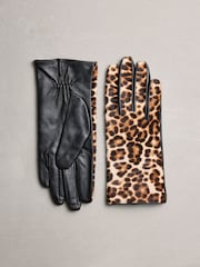 Animal Hair On Leather Gloves - Image 1 of 3