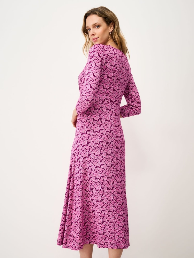 Crew Clothing Flora 3/4 Langermet Printet Jerseykjole - Bilde 2 av 5 Crew Clothing Flora 3/4 Langermet Printet Jerseykjole - Bilde 2 av 5