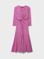 Crew Clothing Flora 3/4 Langermet Printet Jerseykjole - Bilde 5 av 5