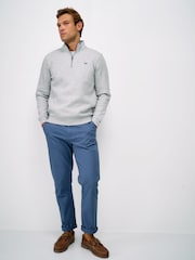 Crew Clothing Grey Classic Half Zip Sweatshirt - Image 3 of 5