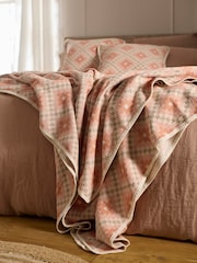Secret Linen Store Pink Lally Throw - Image 1 of 4