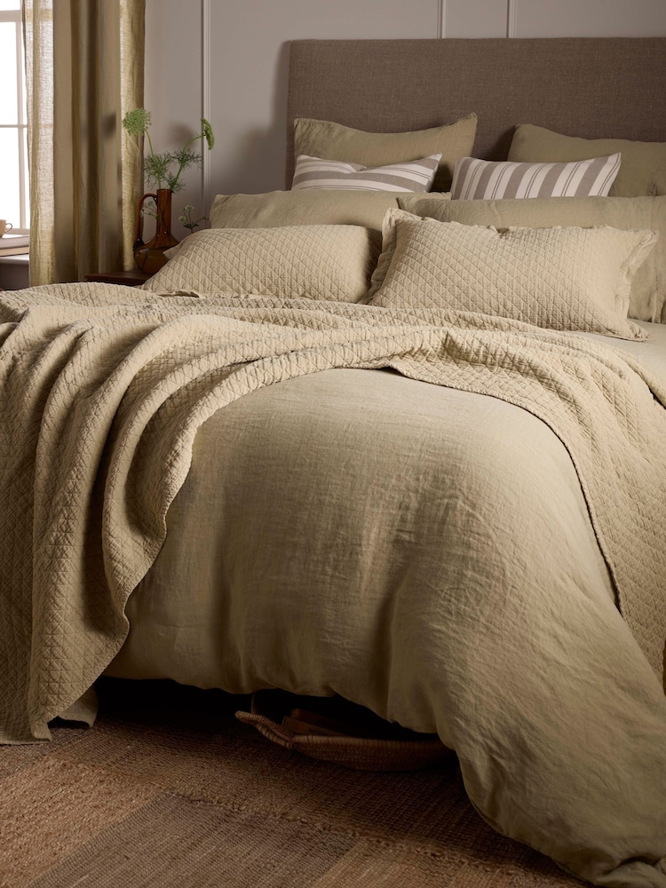 Secret Linen Store Soft Sage Linen Pillowcase - Image 1 of 3