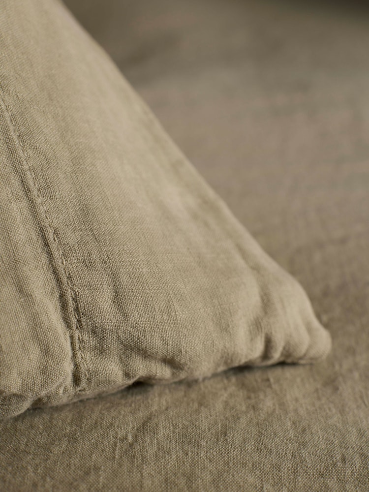 Secret Linen Store Soft Sage Linen Pillowcase - Image 2 of 3