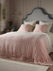Secret Linen Store Blush Pink Vivienne Quilted Cushion Cover - Image 3 of 4