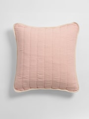Secret Linen Store Blush Pink Vivienne Quilted Cushion Cover - Image 4 of 4