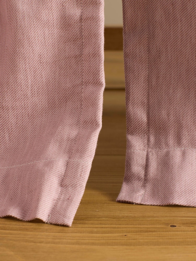 Secret Linen Store Twill Blackout Curtain Pair - תמונה 2 מתוך 2 Secret Linen Store Twill Blackout Curtain Pair - תמונה 2 מתוך 2