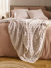 Secret Linen Store Natural Cassie Quilted Throw - Image 1 of 5