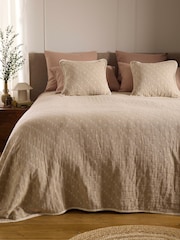 Secret Linen Store Natural Cassie Quilted Throw - Image 3 of 5
