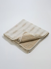 Secret Linen Store Natural Jasper Quilted Throw - Image 4 of 5