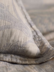 Secret Linen Store French Blue Matilda Cotton Jacquard Duvet Cover - Image 3 of 3