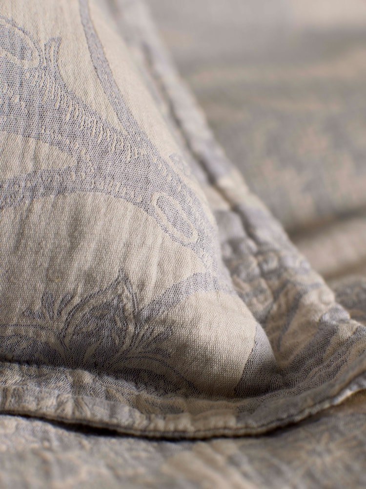 Secret Linen Store French Blue Matilda Cotton Jacquard Duvet Cover - Image 3 of 3