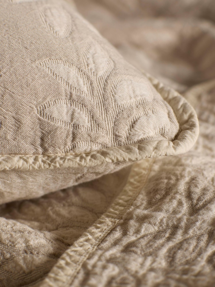 Secret Linen Store Natural Annie Quilted Cushion Cover - Image 2 of 3