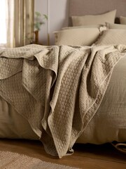 Secret Linen Store Soft Sage Evelyn Quilted Throw - Image 1 of 4
