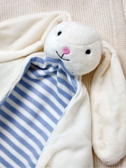 JoJo Maman Bébé Blue Stripe Rabbit Comforter - Image 4 of 4