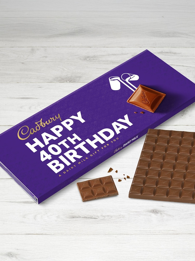 Cadbury Happy 40th Birthday Dairy Milk Bar 850g - Image 1 of 3