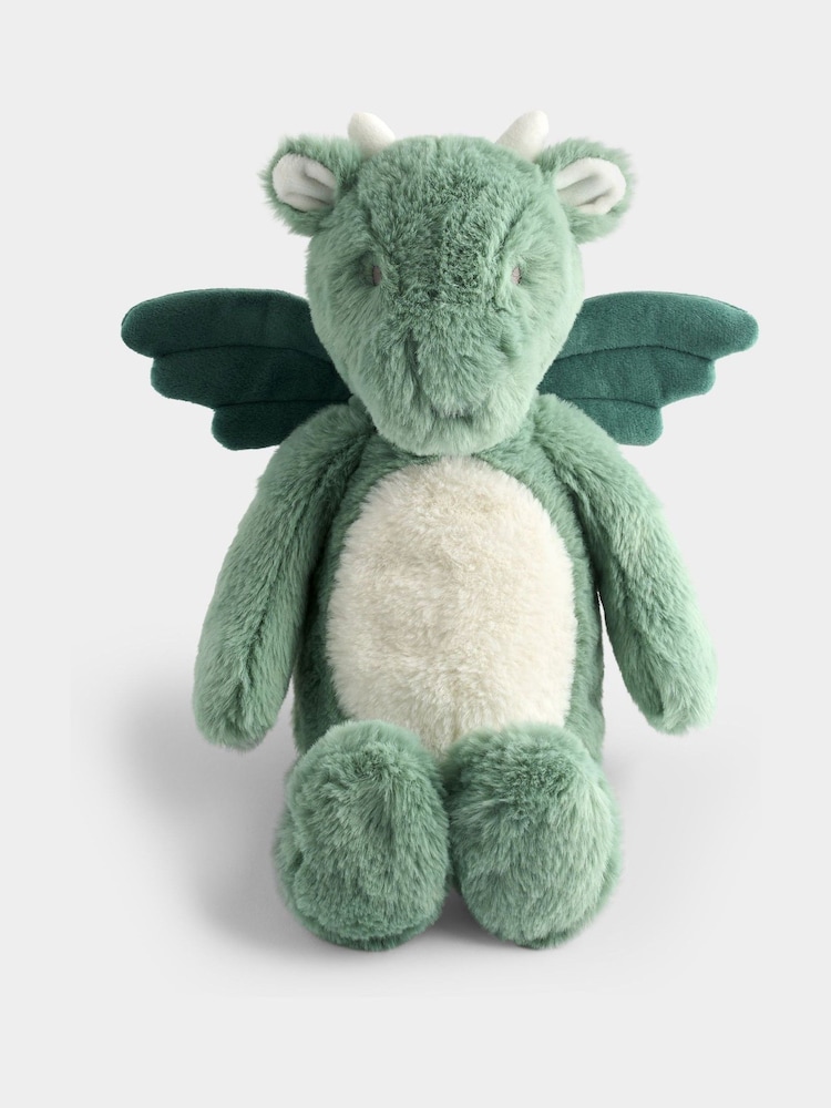 JoJo Maman Bébé Denver Dragon Green Soft Plush Toy - Image 1 of 4