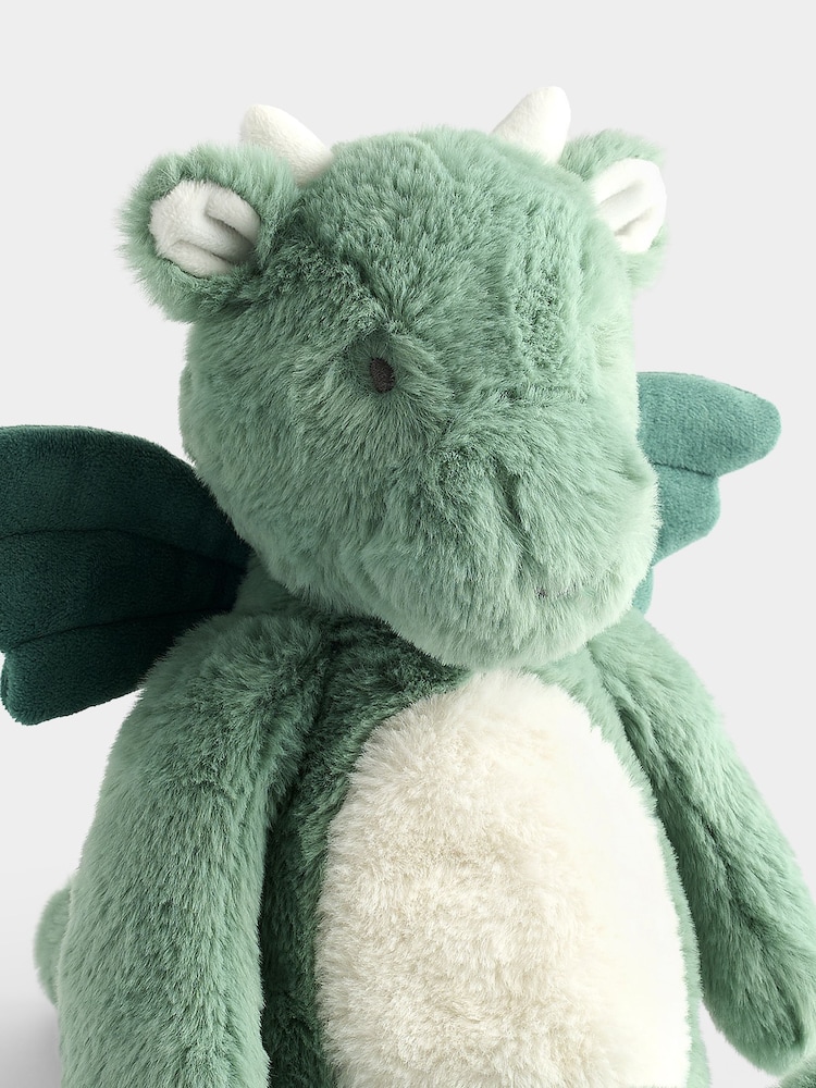 JoJo Maman Bébé Denver Dragon Green Soft Plush Toy - Image 4 of 4