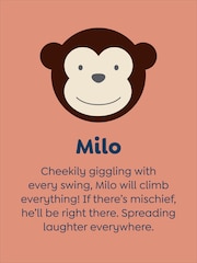 JoJo Maman Bébé Milo Monkey Brown Soft Plush Toy - Image 5 of 5