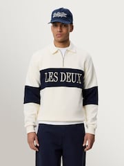 Les Deux Natural Zip Rugby Sweatshirt - Image 1 of 7