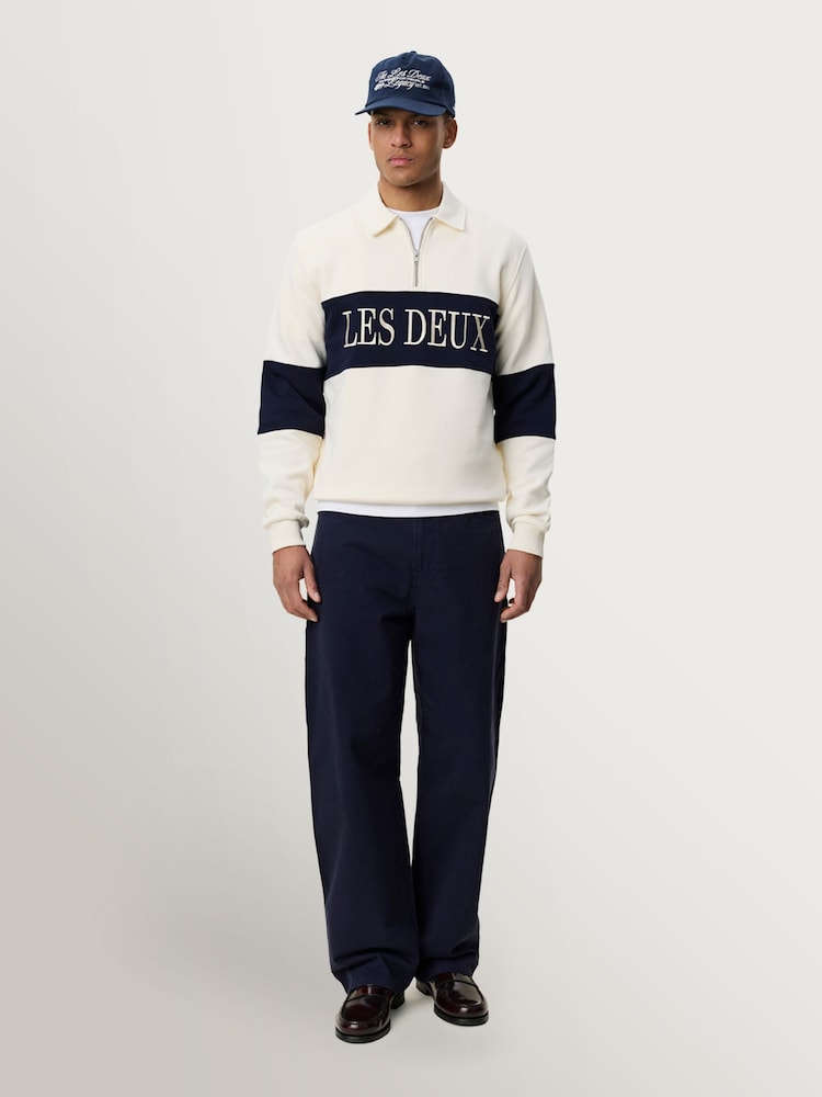 Les Deux Natural Zip Rugby Sweatshirt - Image 2 of 7