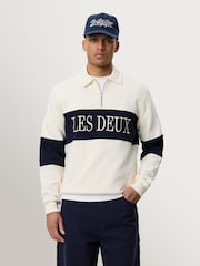Les Deux Natural Zip Rugby Sweatshirt - Image 3 of 7
