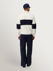 Les Deux Natural Zip Rugby Sweatshirt - Image 7 of 7