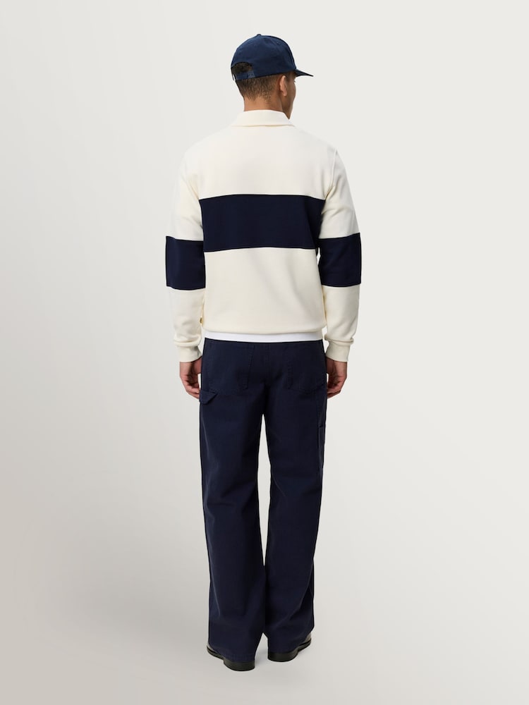 Les Deux Natural Zip Rugby Sweatshirt - Image 7 of 7
