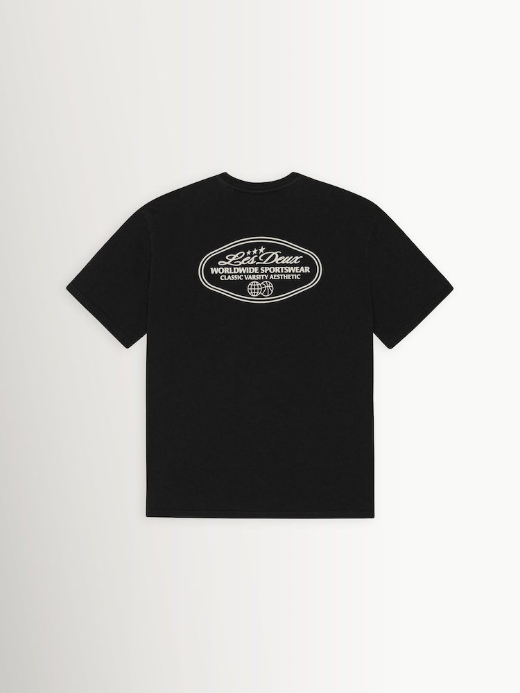 Les Deux Black Worldwide Back Graphic T-Shirt - Image 5 of 5