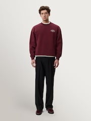 Les Deux Red Worldwide Back Graphic Sweatshirt - Image 3 of 7